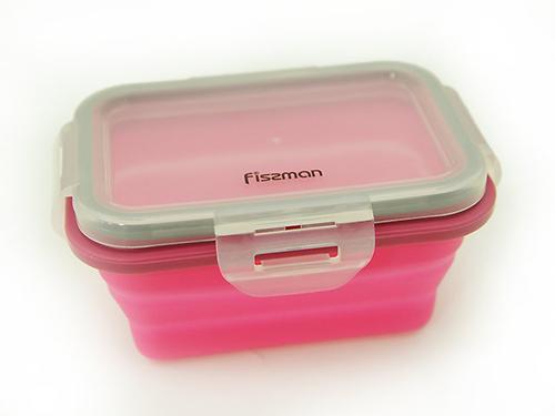 Складной прямоугольный контейнер для хранения продуктов 13x9x6 см / 300 мл (силикон, пластик) Fissman 7488 (2)
