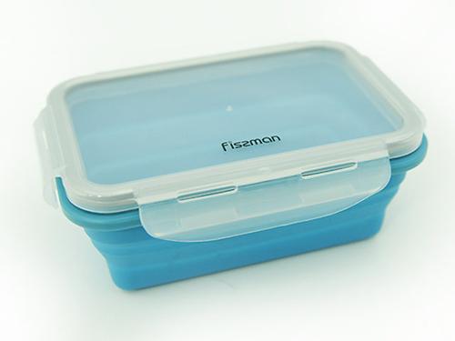 Складной прямоугольный контейнер для хранения продуктов 17x12x6 см / 500 мл (силикон, пластик) Fissman 7490 (2)