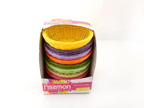 Плетеная корзинка круглая 21x8 см (пластик) Fissman 7675 (1)