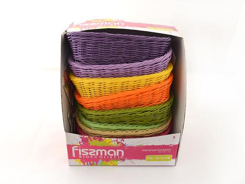 Плетеная корзинка прямоугольная 26x19x7 см (пластик) Fissman 7679 (1)