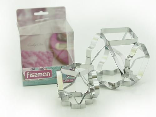 Набор из двух форм для выпекания (вырезания печенья) 6-в-1 (нерж. сталь) Fissman 7424 (1)