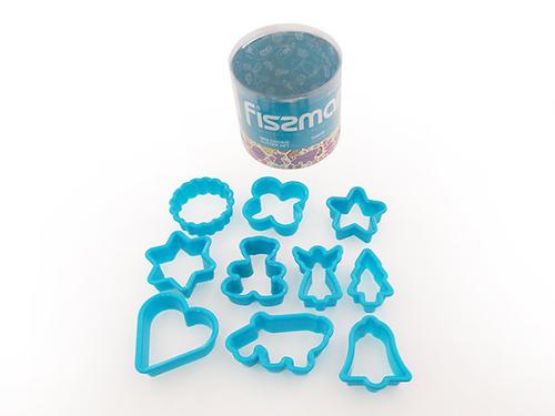 Набор из 10 мини-формочек для выпекания (вырезания печенья) (пластик) Fissman 7468 (1)