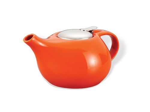 Заварочный чайник Fissman 1300 мл с ситечком Оранжевый (керамика) 9196 (1)