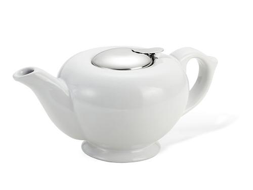 Заварочный чайник Fissman 1200 мл с ситечком Белый (керамика) 9199 (1)