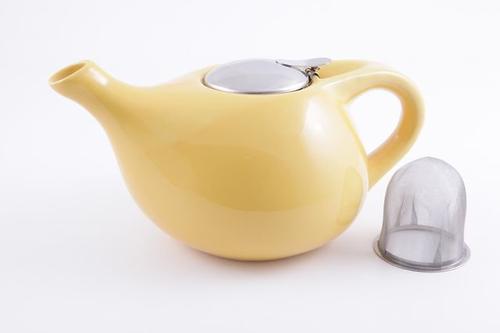 Заварочный чайник Fissman 1300 мл с ситечком Желтый (керамика) 9203 (1)