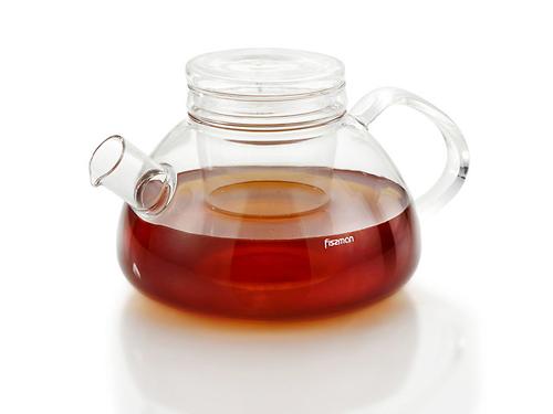 Заварочный чайник Fissman ANITA 1200 мл со стеклянным фильтром (стекло) 9226 (1)