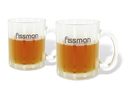Набор из 2 кружек 350 мл (светло-желтое стекло) Fissman 9305 (1)