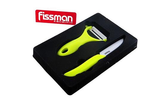 Набор из разделочного ножа Fissman 8 см и ножа для чистки овощей Y-форма MARCA (керамика) 2608 (1)