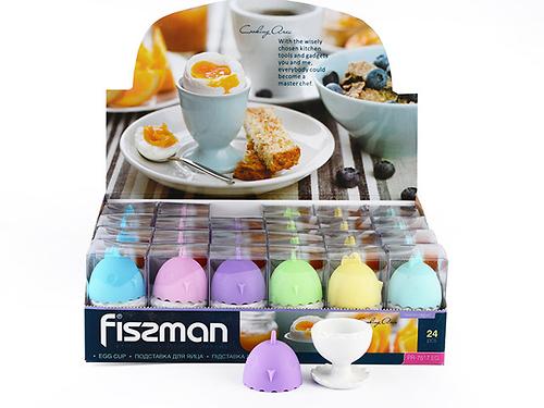 Подставка для яйца 5 см с силиконовой крышкой (керамика) Fissman 7517 (1)
