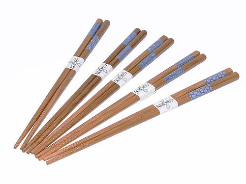 Набор из 5 пар палочек для суши 22 см (бамбук) Fissman 9585 (1)