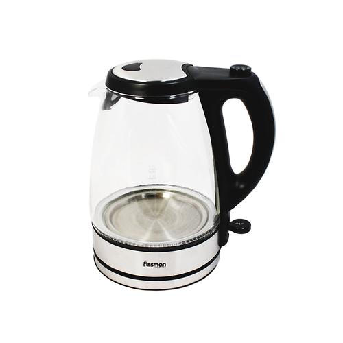 Чайник электрический APPETITE черный 1,7 л с прозрачным корпусом (нерж. сталь) Fissman 5902 (1)
