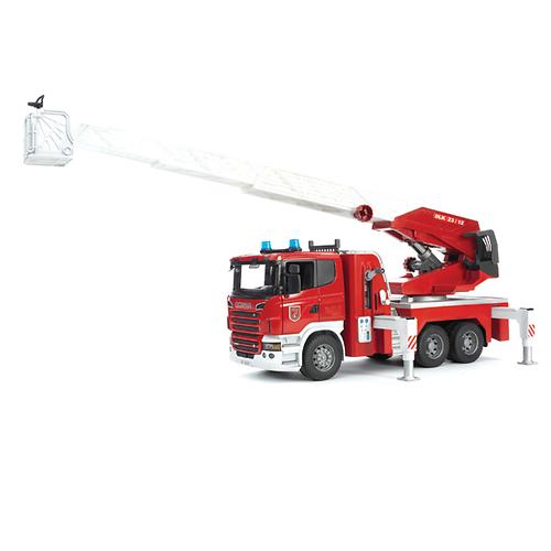 Пожарная машина Scania с выдвижной лестницей и помпой с модулем со световыми и звуковыми эффектами (6)