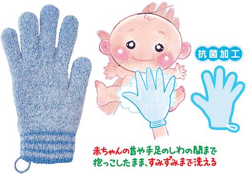 Мочалка-рукавица для мытья ребенка Chu Chu Baby голубая для папы (4)