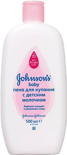 Пена Johnson's baby для купания с молочком Розовая 500 мл (1)