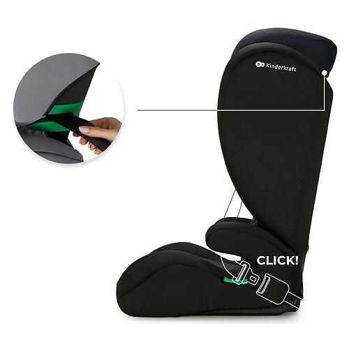Автокресло Kinderkraft I-SPARK i-Size Black (10)