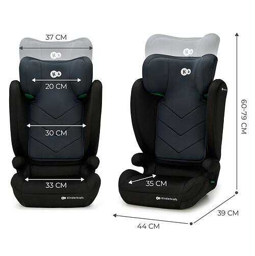 Автокресло Kinderkraft I-SPARK i-Size Black (13)