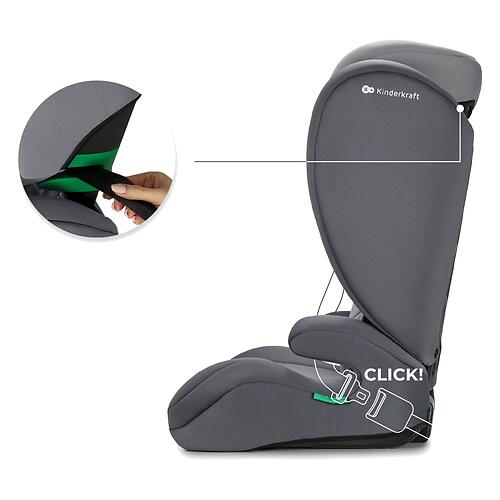 Автокресло Kinderkraft I-SPARK i-Size Grey (10)
