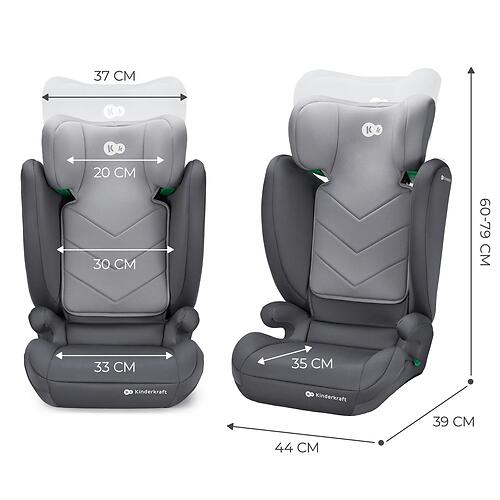 Автокресло Kinderkraft I-SPARK i-Size Grey (13)