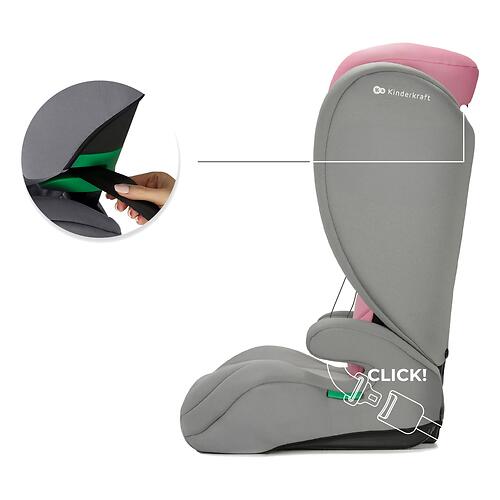 Автокресло Kinderkraft I-SPARK i-Size Pink (10)
