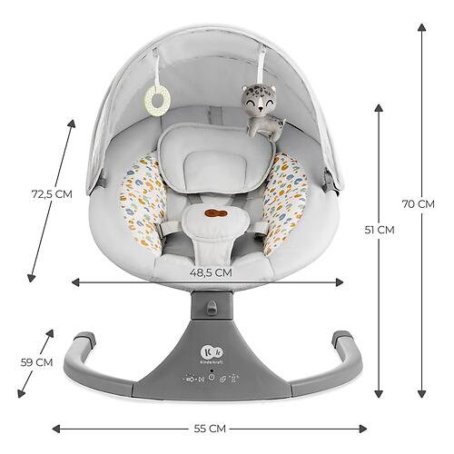 Электрокачель Kinderkraft <img class='emojiMco' alt='🇪🇺' src='https://minim.kz/system/library/Emoji/AssetsEmoji/Icons/IconsIphone/U1F1EA U1F1FA.png'> LUMI 2 Light Grey (12)