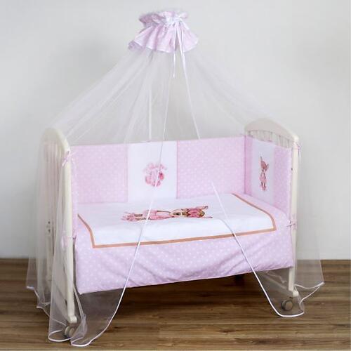 Комплект постельных принадлежностей LAPPETTI 6 пр. для прямоугольной кроватки Балерина Розовый (4)