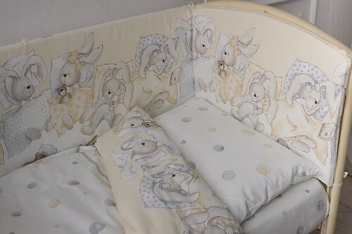 Комплект постельных принадлежностей LAPPETTI для детской кроватки Сони Бежевый (8)