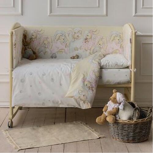 Комплект постельных принадлежностей LAPPETTI для детской кроватки Сони Розовый (6)
