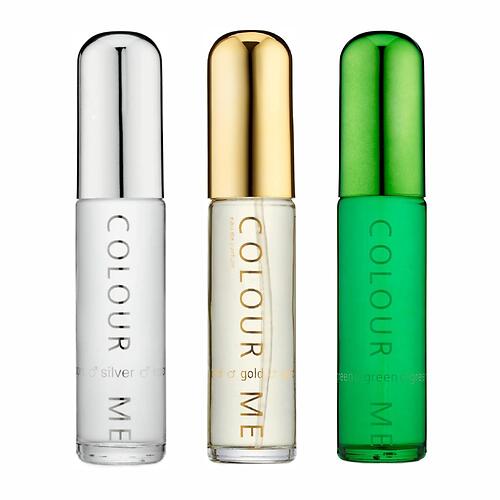 Набор парфюмированной воды 3 шт Milton-Lloyd Colour Me 50ml EDP для мужчин (Silver Sport/Homme Gold/Green) (7)