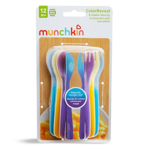 Набор Munchkin термо ложки, вилки пластиковые ColorReveal 6шт 12+ (11)