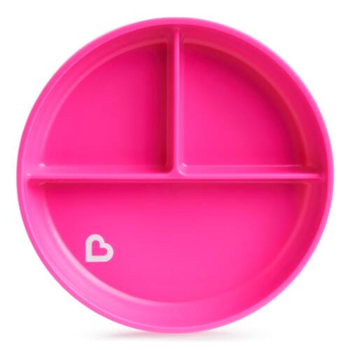 Детская тарелочка Munchkin секционная на присоске Stay Put Розовый 6+ (8)