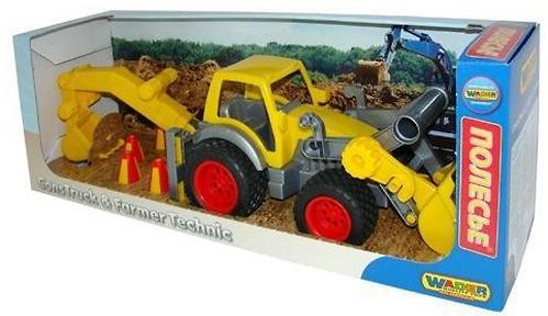 Трактор-погрузчик Полесье с ковшом КонсТрак в коробке (6)
