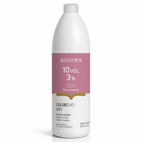 Эмульсия‑оксидант для волос Selective Professional Colorevo OXY 10 VOL (3 %) для мягкого осветления 1000 мл (1)