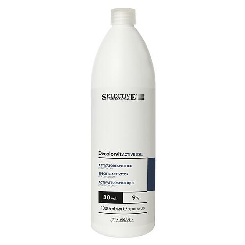 Эмульсия‑оксидант для волос Selective Professional Decolorvit Active Use 30 VOL (9 %) оксидант для интенсивного осветления, 1000 мл (1)
