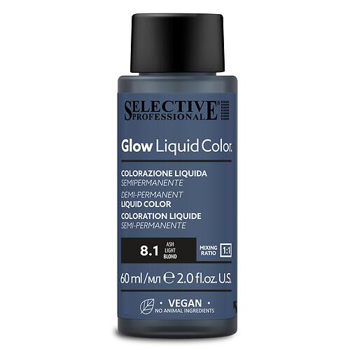 Жидкий тонирующий краситель для волос Selective Professional Glow Liquid Color 8.1 Светлый блонд пепельный, 60 мл (3)
