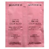 Набор семплов: защиты и стабилизации цвета окрашенных волос Selective Professional OnCare Color Block (шампунь + кондиционер) 10+10 мл