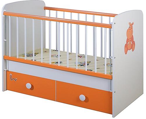 Кроватка Glamvers Magic Plus Оранжевая Бегемот (3)
