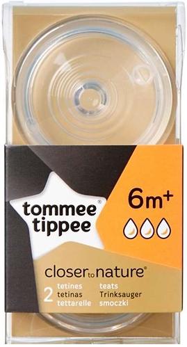 Соска Tommee Tippee силиконовая быстрый поток 2 шт 6+ (1)