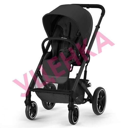 Уценка! Коляска Cybex Balios S Lux BLK Moon Black с дождевиком (Алм) (8)