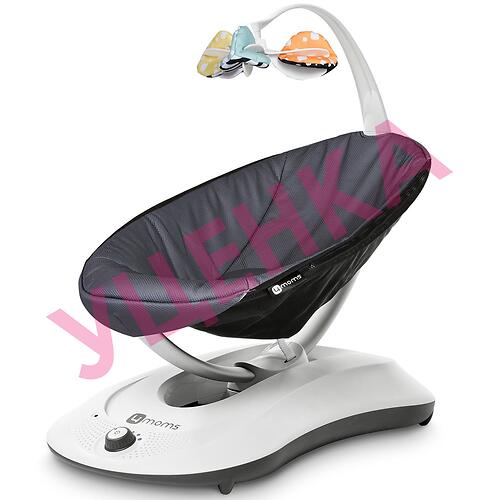 Уценка! Кресло-качалка 4moms RockaRoo Gray Mesh (Мг) (6)
