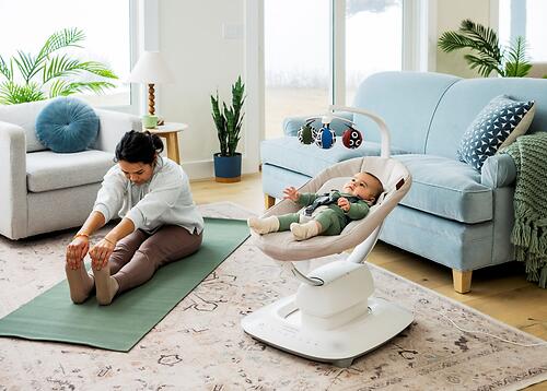 Кресло-качалка UPPAbaby MamaRoo Charlie - Sand Melange (14)