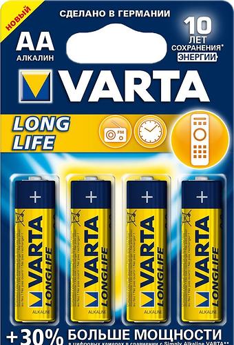 Батарейка Varta Longlife Mignon 1.5V - LR6/ AA (4шт) (1)