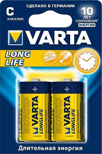 Батарейка Varta Longlife Baby 1.5V - LR14/ C (2шт) (1)