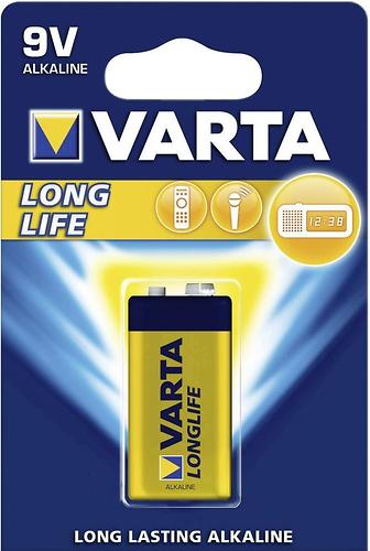 Батарейка Varta Longlife E-Block 9V - 6LR61 (1шт) (1)