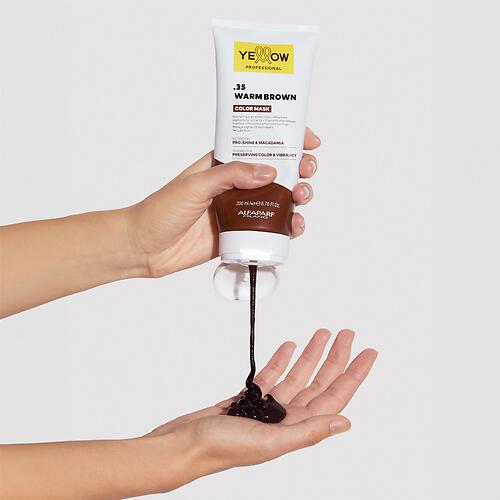 Пигментированная маска YELLOW Professional Color Care Refresh Mask .35 Золотисто-Махагоновый 200 мл (6)