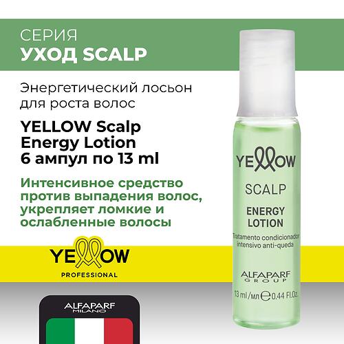 Лосьон энергетический для роста волос YELLOW Energy Lotion ампулы 6x13 мл (3)