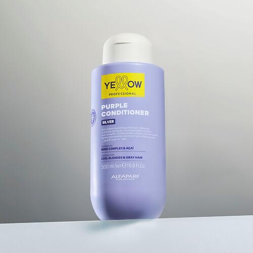 Анти-жёлтый кондиционер для холодного блонда и седых волос YELLOW Silver Conditioner 500 мл (9)