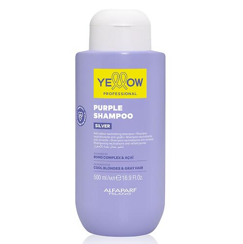 Анти-жёлтый шампунь для холодного блонда и седых волос YELLOW Silver Shampoo 500 мл (6)