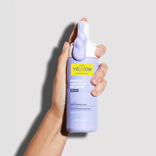 Антижелтый фиолетовый несмываемый мусс YELLOW Purple Leave-in Mousse 160 мл (7)